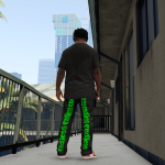 Endless x VLONE Black/Green Leather Pants for Franklin 1.0
