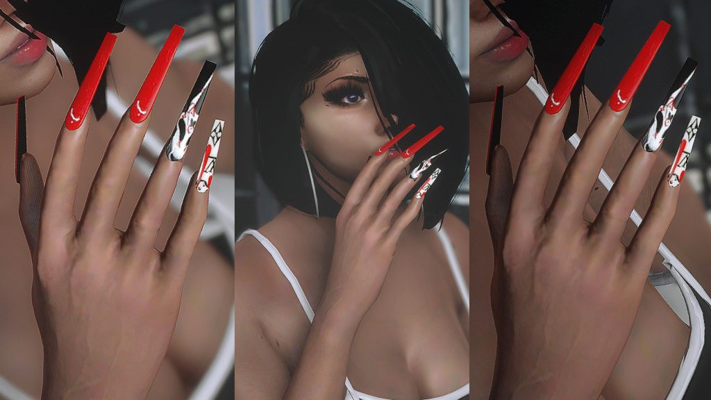 Halloween Ghostface Nails for MP Female