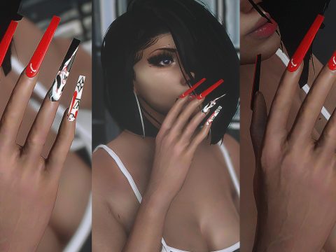 Halloween Ghostface Nails for MP Female