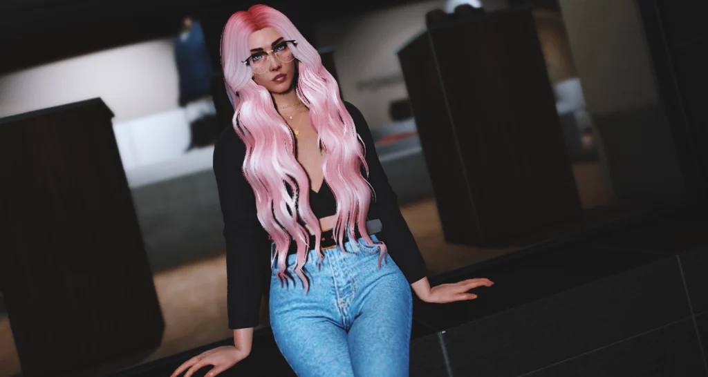 Long wavy hair for MP Female