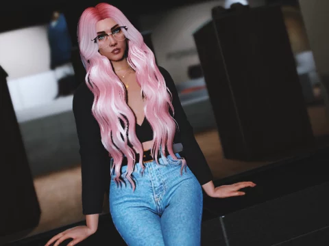 Long wavy hair for MP Female