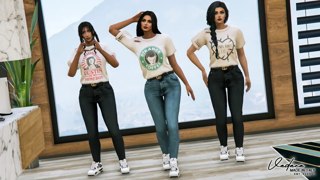 Stranger Things Shirt Pack for MP Female 1.0