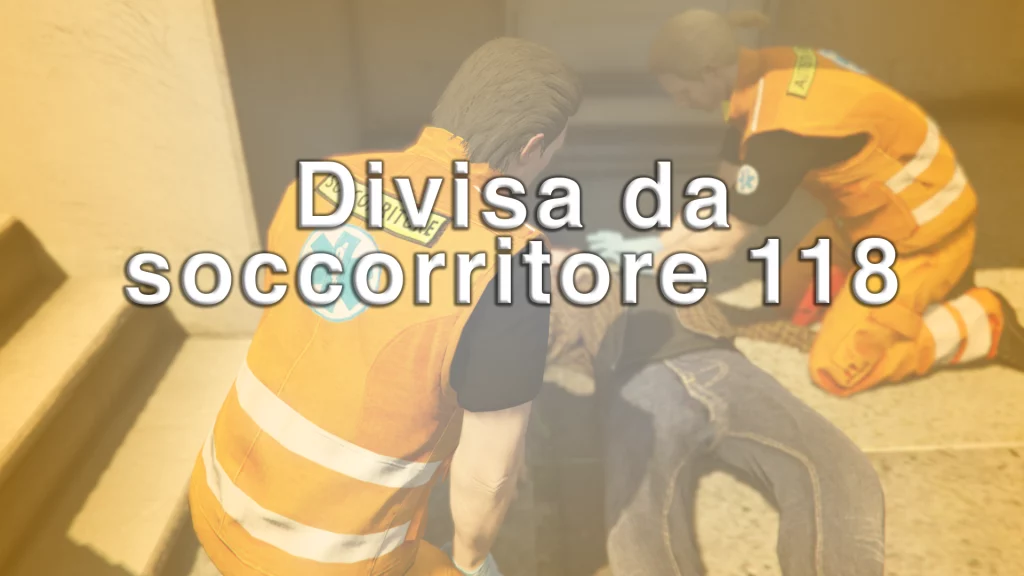 Uniforme da soccorritore 118 generico - Freemode Male (Gilet + Pantaloni + t-shirt) 