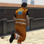 Uniforme da soccorritore 118 generico - Freemode Male (Gilet + Pantaloni + t-shirt)