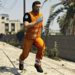 Uniforme da soccorritore 118 generico - Freemode Male (Gilet + Pantaloni + t-shirt)