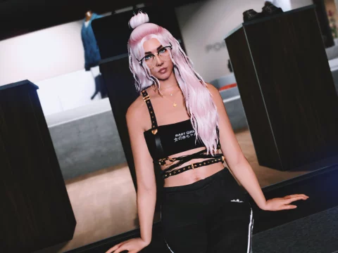 Wavy hair with bun for MP Female