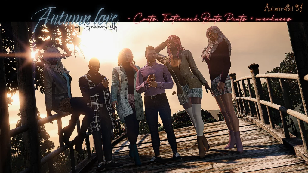 Autumn love - coats, turtleneck, pants, boots for MP Female & MP Male