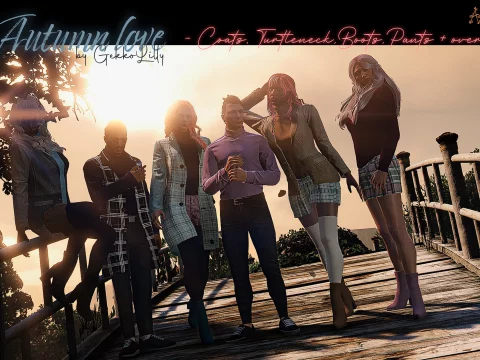 Autumn love - coats, turtleneck, pants, boots for MP Female & MP Male