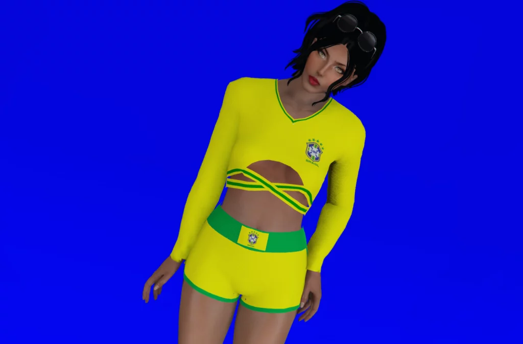 Brazilian World Cup 22 outfit for MP Female V1.0