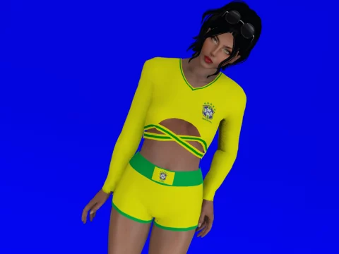 Brazilian World Cup 22 outfit for MP Female V1.0