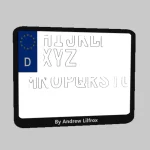 German License Plates [Zmodeler3 | 3D Asset] V1.0
