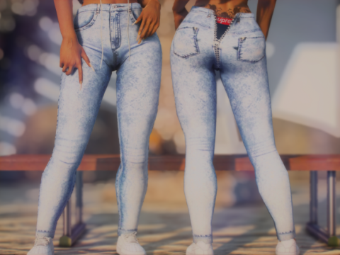 Jeans with zipper for MP female V1.0