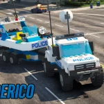 Lego City - Police patrol and trailer boat [Add-On / Replace | ELS]