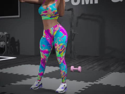 Lenae Sports Outfit Gymnastic Leggings & Top + Full Body Mod for Mp Female V1.0
