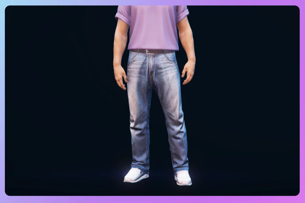 Loose jeans with belt for MP Male 1.0