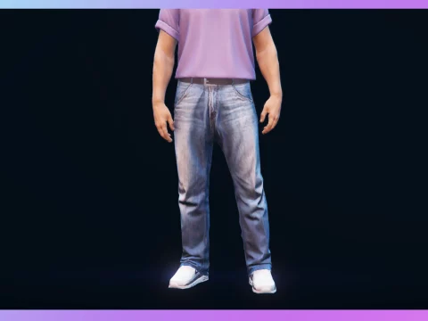 Loose jeans with belt for MP Male 1.0