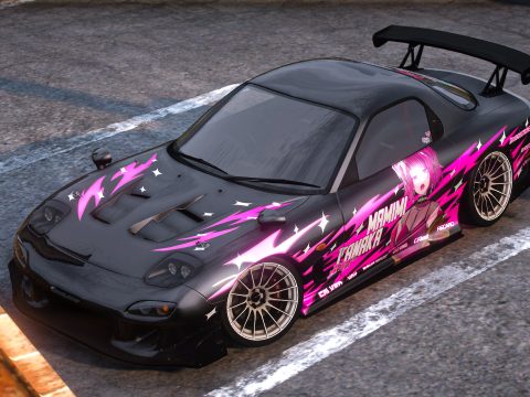 [Itasha] Mazda RX7 Spirit R "THE IDOLM@STER SHINY COLORS" Tanaka Mamimi paintjob V1.1