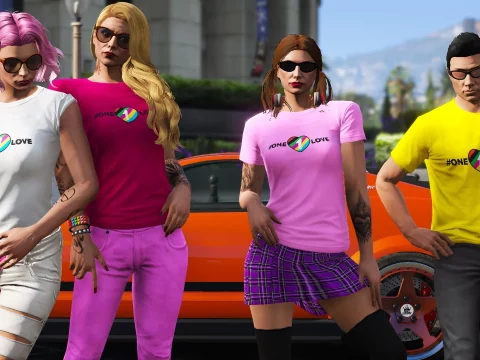 One Love T-shirt Pack for MP Male & Female V1.0