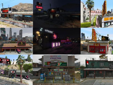 Real Bars , Liquors , Supermarkets , Barber , Gun Shops , Banks , Boutiques V Final
