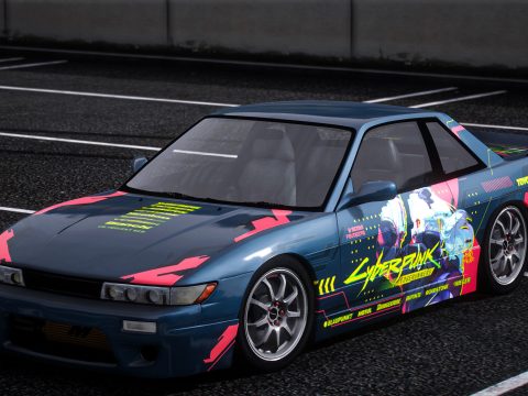 [Itasha] 1992 Nissan Silvia S13 "Cyberpunk: Edgerunners" Rebecca paintjob 1.0