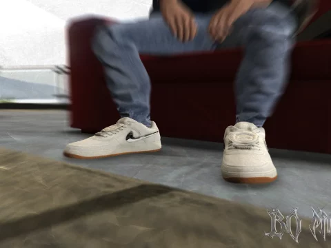 Travis Scott X Nike Air Force 1 Low Sail [Replace / FiveM / Rage MP]