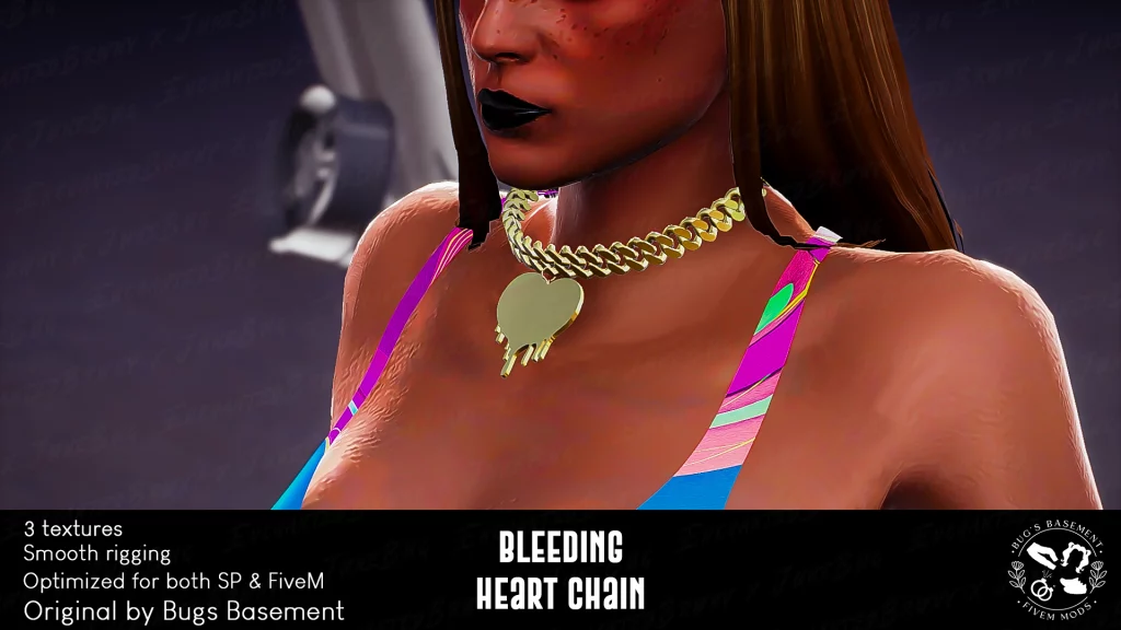 Bleeding Heart Cuban Chain for MP Male / Female 
