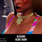 Bleeding Heart Cuban Chain for MP Male / Female