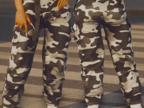 Camo Cargo Pants For MP Female
