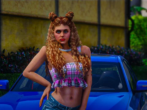 Curly Hair for MP Female V1.0