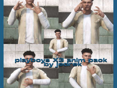 Gangsigns animation pack, Playboys X3 & Rollin 30s / 90s. V1.0