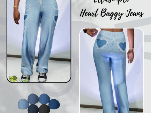 Heart Baggy Jeans for MP Female V1.0