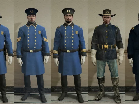 RDR2 law agency uniforms for MP Male V1.0