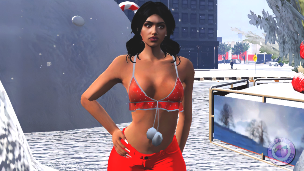 Ruffle Xmas Top for MP Female V1.0