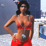 Ruffle Xmas Top for MP Female V1.0