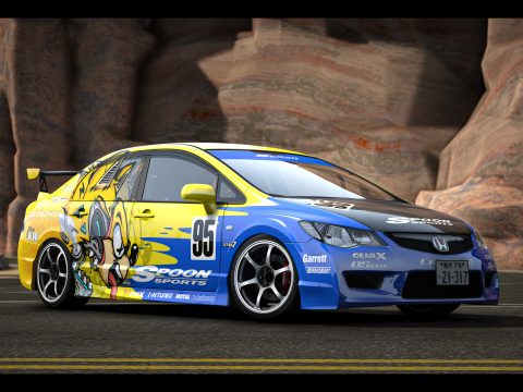 Spoon Sonic Livery for [YCA]Vsoreny's 2008 Honda Civic Type-R (FD2) [8K/6K/4K] V1.0