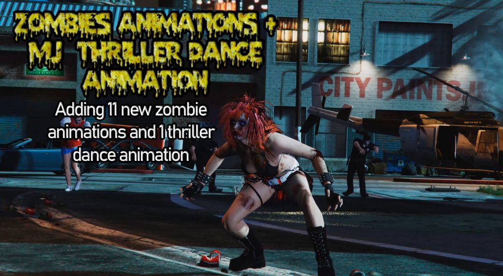 Zombies and MJ "thriller" dance animations 