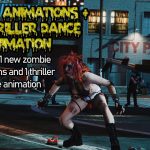 Zombies and MJ "thriller" dance animations
