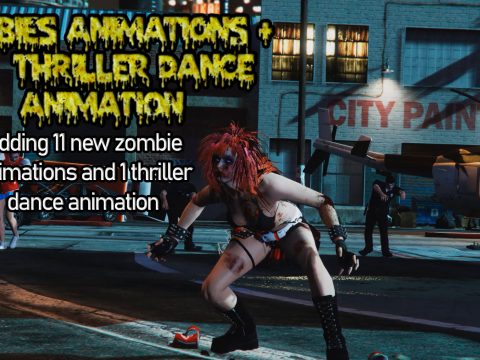 Zombies and MJ "thriller" dance animations