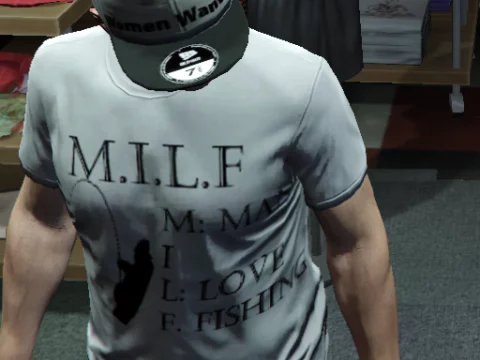 "Fish Fear Me, Women Want Me" Cap/Hat and "Man I Love Fishing" Shirt for MP Male V1.0