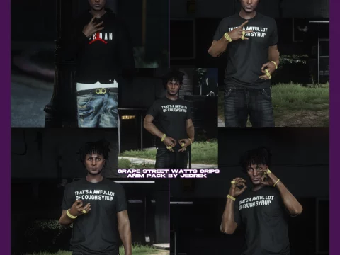 Grape Street Watts Crips Animation Pack (Gutta Gang, GSWC) V1.0