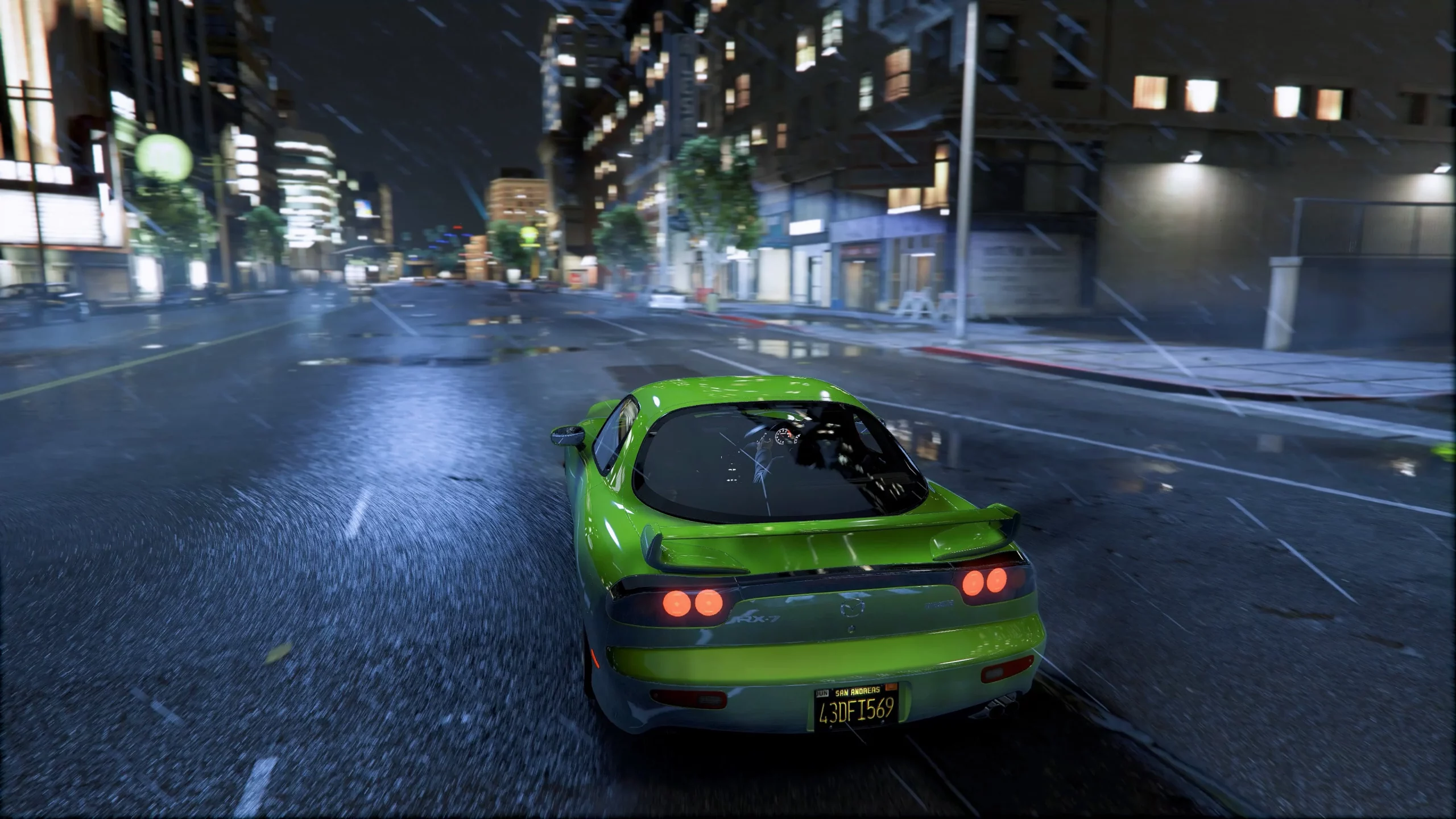GTA 5, Next-Gen Graphics, The Rainy Night, Natural Vision Evolved, PC  Ray-Tracing Graphics Mod