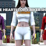 Chrome hearts top + shorts set for mp Female