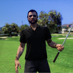 Black Gucci Polo Shirt for MP Male V1.0