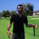 Black Gucci Polo Shirt for MP Male V1.0