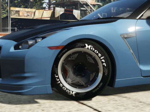 Hoosier Drag Radials "slicks" with replaced tread and dirt texture Vehshare V1.0.1