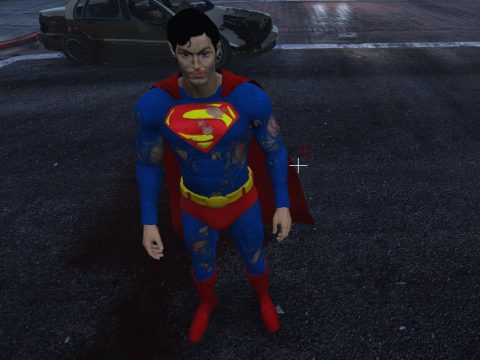SUPERMAN BATTLE DAMAGED [add on]