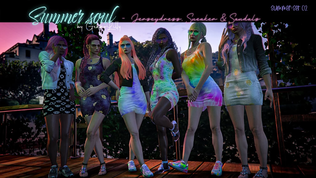 Summer Soul - Jerseydress, Sneaker & Sandals for MP female V1.0