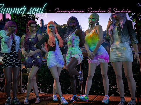 Summer Soul - Jerseydress, Sneaker & Sandals for MP female V1.0