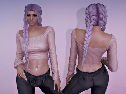 Two long braids for MP Female