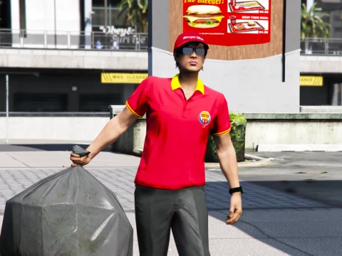 Burger Shot Add-On Clothing (SP, ALTV, FIVEM) V1.0